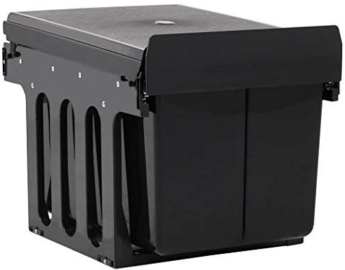 Festnight Pattumiera Estraibile per Mobile Cucina Eco Soft-Close in ABS da Incasso 20 L/36 L/48 L Colore Nero