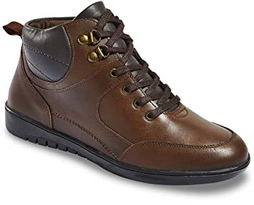 Chums Ladies Wide Fit Waterproof Leather Boot Brown 6 UK