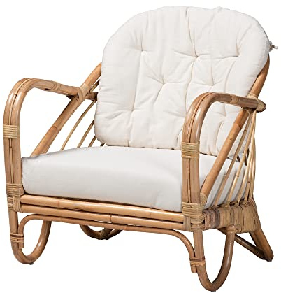 bali & pari Aliane Modern Bohemian Natural Rattan Armchair