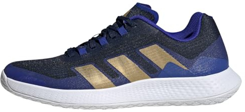 Adidas Herren Forcebounce Volleyball Shoes Schuhe, Navy Blue/Matte Gold/Lucid Blue, 45 1/3 EU