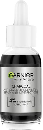 Garnier PureActive AHA + BHA Charcoal Anti-Unreinheiten Serum - Mit Holzkohle - 30ml