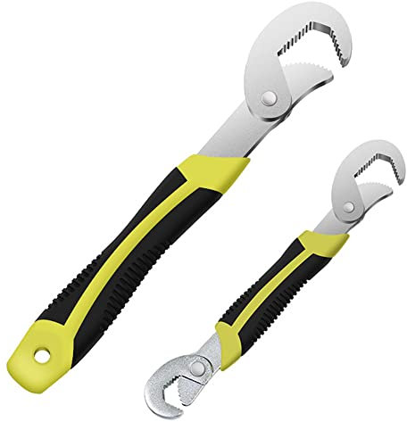 Hachera 2 Pièces Jeu de Clés Mixtes, Clés Réglables Serre-Ecrou, Clé Mixte 6 a 32, Clé Universelle, Vis pour Réparer ou Remplacer des Appareils, pour Plomberie, Machine, Jardin, Cuisine, Voiture