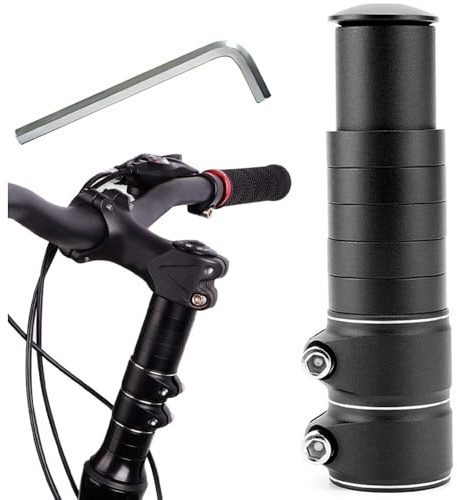 SXCCNW Bike Handlebar Riser, Handlebar Stem, Bike Stem Riser Extender Bike Stem Riser Handlebar Extender for Bicycle Cycling Mountain Bike Mtb Black 28.6mm Black
