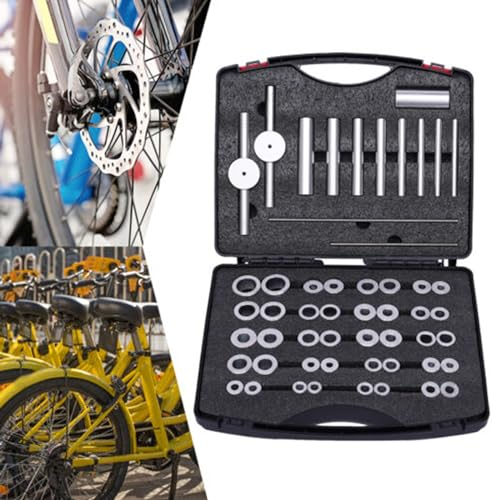 Ensemble de Presse à Roulement de Vélo, Kit de Pressage de Roulement Intérieur de Vélo,Kit D'installation Universel de Moyeu et de Roulement de Roue avec Boîte de Rangement,Outil de Montage de Moyeu