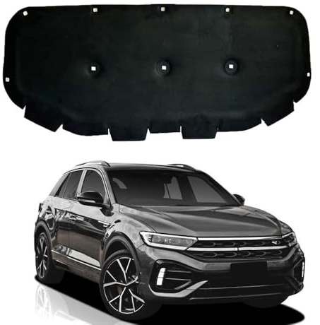 SUMRED Cotone Isolante Acustico per Cofano Motore Anteriore Auto per T-ROC 2019-2023 2GA863831A/ 2GA863831, Copertura Insonorizzata Termico Foglio di Alluminio Ignifugo Impermeabile