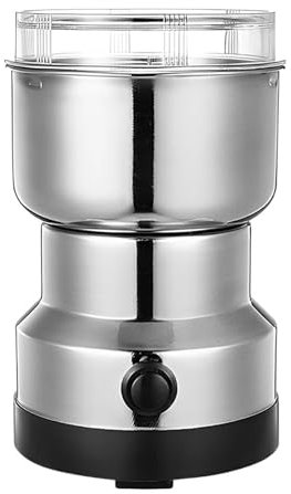 Molinillo de Cereales Portátil, Molinillo de café eléctrico multiusos, de acero inoxidable, for semillas, especias, hierbas y frutos secos para Moler Rápidamente