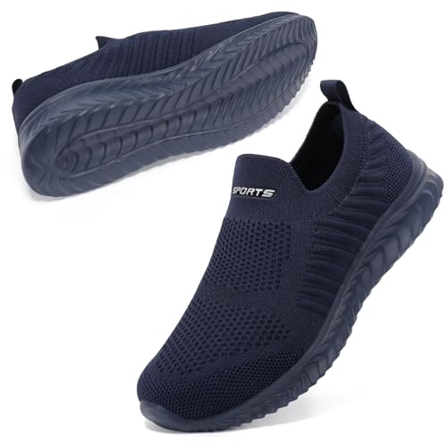 STQ Zapatos Deportes de Mujer Zapatos Malla Transpirable Deportivas Non Slip Ligero Tenis Exterior y Interior Sneakers Todo Marino 39 EU