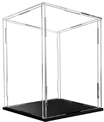 LuminaCreek Vitrine cubique Transparente en Acrylique, Plusieurs Tailles Personnalisables(45x45x50CM)