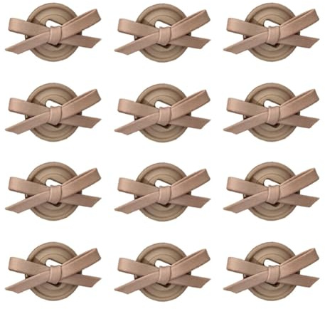 TMTGTS runda träknappar 12 st vintage träknappar med PU rosetter knapp stora knappar knappar sytillbehör syknappar barnknappar för tröjor halsdukar jackor rockar jeans handskar hängselbyxor