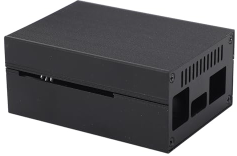 Zhjvihx Caja de Refrigeración de Aluminio, Diseño de Rayas con Ventilador de Refrigeración de Radiadores Activos Integrados y Aletas Multicapa para Placa de Desarrollo RDK X3, Carcasa de