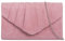 fi9® Plain Suede Pleated Wedding Ladies Party Prom Evening Clutch Hand Bag Purse (Dusky Pink)