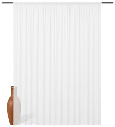 Vorhang 300x145 mit Kräuselband für Schienen, transparente moderne Gardinen
