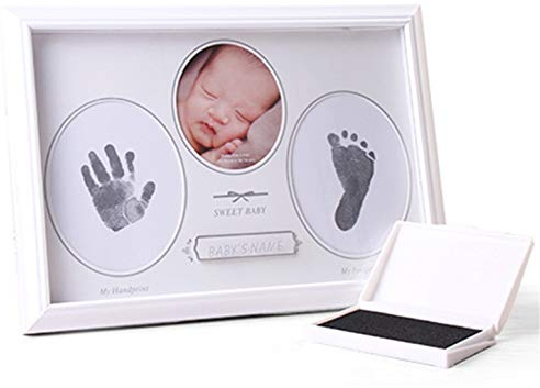 Kit De Marco Para Manos y Huellas de bebé - Set de Impresión de Tinta para Huellas de Bebé marcos de arcilla y madera - No tóxico - Ideal decoración o regalo de baby shower #1