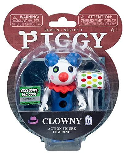 Bizak Piggy 64238052 Figurine Clowny, 10 cm, Vous Pourrez recréer Le Jeu à la Maison avec Vos Personnages préférés, avec Accessoires et Un Code échangeable dans Le Jeu vidéo, différents modèles