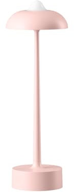 DAWALIGHT Lampe de table rose à DEL à intensité variable, sans fil, rechargeable IP44, lampe de table pour chambre à coucher, salon, restaurant, fille, aluminium