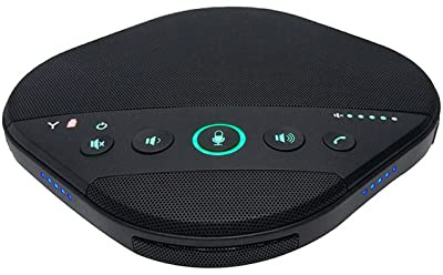 EBAYTV Cámara Web, Altavoz de la Conferencia inalámbrica con Verdadero estéreo inalámbrico, Incorporado en Mic, AUX y hasta 7hrs de Tiempo de Juego Negro