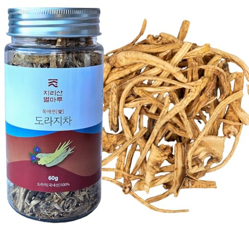 JIRISANBYEOLMARU Roasted Korean Herbal Tea,Doraji(bellflower root tea),Naturally Clean Flavor, No Additives,60g