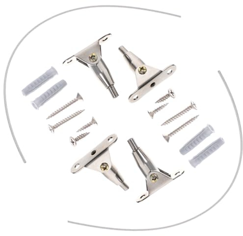 WESIEVYA Anclajes de Pared para Estantería de Acero Inoxidable Correas Antivuelco Ajustables para Muebles y Protección Infantil Fácil de Instalar 2 Juegos