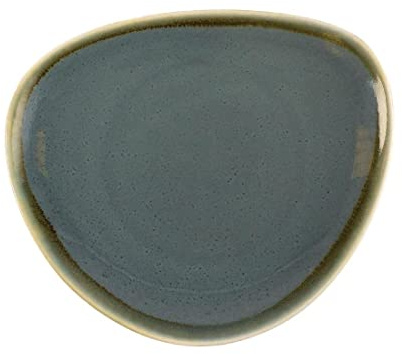 Olympia Kiln Triangular Side Plate Ocean 165mm (6 Pack) - Porcelain Dinnerware Set, Microwave, Dishwasher Safe GP341
