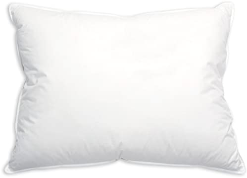 ZOLLNER Almohada de Plumas Premium con Contenido de plumón - Made in Germany - Apta para alérgicos - Funda de algodón Mako Lavable hasta 60°C - 70x90 cm - Calidad hotelera