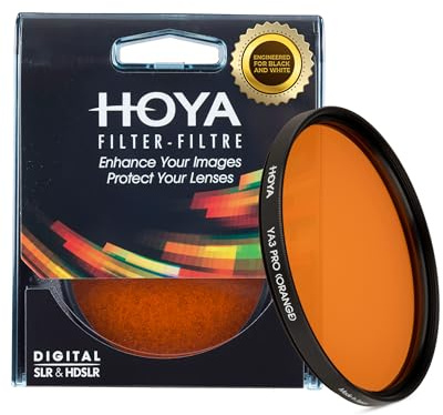 HOYA 46mm YA3 Orange Filter for B&W Film Photography, Enhances Sky & Foliage - Increases Tonal Contrast - Excellent for Nature and Street Photography, Multi-Coated Camera Lens Filter