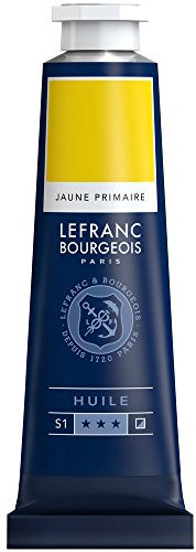 Lefranc Bourgeois 810003 feine Ölfarbe, lichtecht mit hervorragender Deckkraft & hoher Farbintensität, gleichmässiger Konsistenz und optimaler Mischbarkeit, 40ml Tube - Primӓrgelb