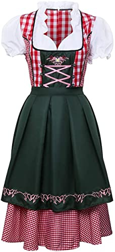 NUWIND Kostüm Bayerisches Damen Trachtenkleid Oktoberfest Dirndl Gr. X-Large, Schwarz/Rosa