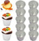 Symphonyw Pudding Moulds, 10pcs Aluminum Muffin Tin Dariole Moulds Nonstick Mini Baking Cups Basins Egg Tart Cupcake Molds