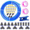 ERGAOBOY Blau 32M Polyurethan PU Luftschlauch Rohrsatz, 6mm OD x 4mm ID mit pneumatischen Anschluss Kits