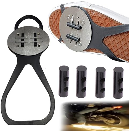 Tampons d'étincelles de Friction pour Bicyclette, Moto, tampons de Silex pour Bicyclette, Accessoires de Skateboard, étincelles de Frein à Pied (1*Couvre-Chaussure + 8*Coussin Flint)