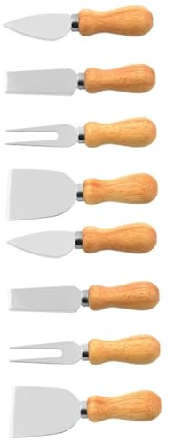 PRETYZOOM 2 Juegos cuchillo para queso cuchillas cutter kitchen gadgets tool set cortadora de alimentos de cocina esparcidor de queso crema suministro de queso accesorio de queso Madera