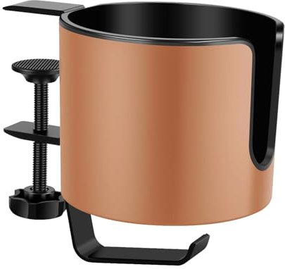 Pinza porta bicchieri da scrivania – supporto per casco con portabicchieri da scrivania | portabicchieri a pinza per bordo del tavolo | portabicchieri da tavolo anti-fuoriuscite | Organizzatore da