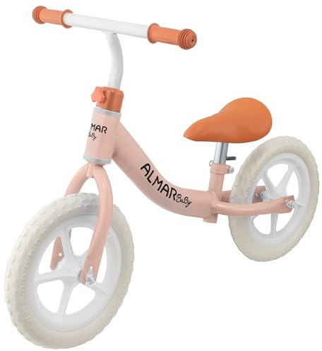 ALMAR Baby Bicicleta sin Pedales Color Rosa para niños para niños de 2 a 4 años Bicicleta de Equilibrio