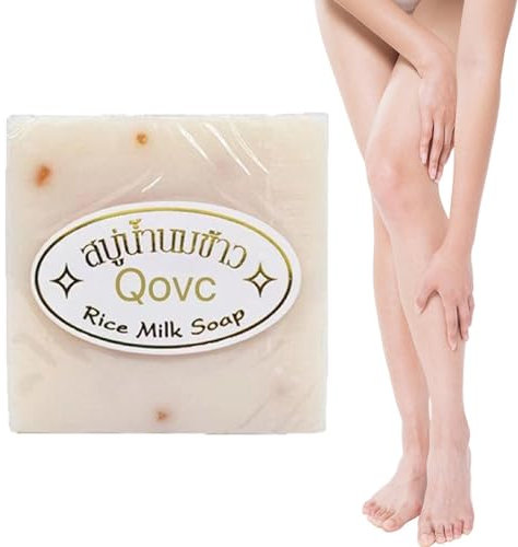 Jabón de arroz tailandés | 2 barras de jabón de leche de arroz | Barra de limpieza para lavar el baño | Jabón blanqueador de leche para manos | Jabón de leche de arroz para afeitar, lavar la cara,