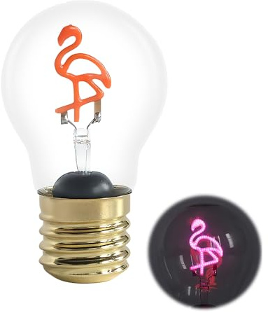 Dhqkqg Tavolo a Forma di Lampadina, Lampada da Tavolo a Forma di Lampadina, Lampadina Senza Fili USB da Tavolo, Tema Flamingo, Regalo per Compleanni, San Valentino, Natale, Decorazione per Feste