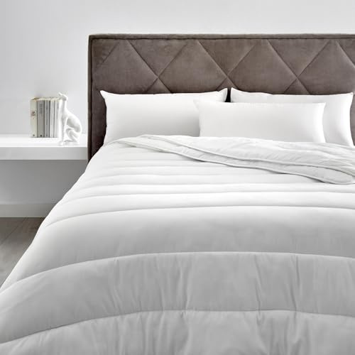PIKOLIN Home - Edredón Nórdico Fibra con Aloe Vera Duo 150+300 gr 4 Estaciones | 220x220cm | Cama 135/140 | Dos Rellenos | Hipoalergénico | Transpirable | Lavable