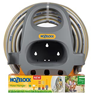 HOZELOCK - Kit Porte-Tuyau Mural de Démarrage 20 M : Kit Complet avec Raccords, lance et un Tuyau Select de 20 M, avec un Espace de Rangement et de Stockage Optimisé, Prêt à l'Emploi [2364 0000]
