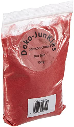 Dekorativ JunKies dekorativ sand pysselsand kvartssand fin (röd)