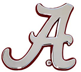 University of Alabama Crimson Tide Metal Auto Emblem (Chrome (Crimson Trim))