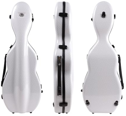 yinfente Funda para violín de fibra de carbono 4/4 tamaño completo con asa trasera ligera