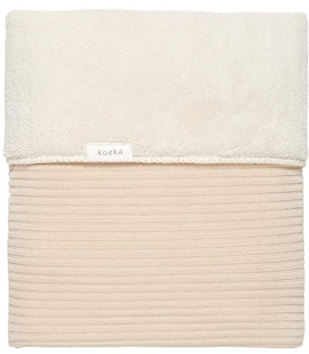 Koeka Kinderbettdecke - Schmusedecke - Kuscheldecke - Mit Teddy Gefuttert - Vik - Cord - Weich - Waschbar -