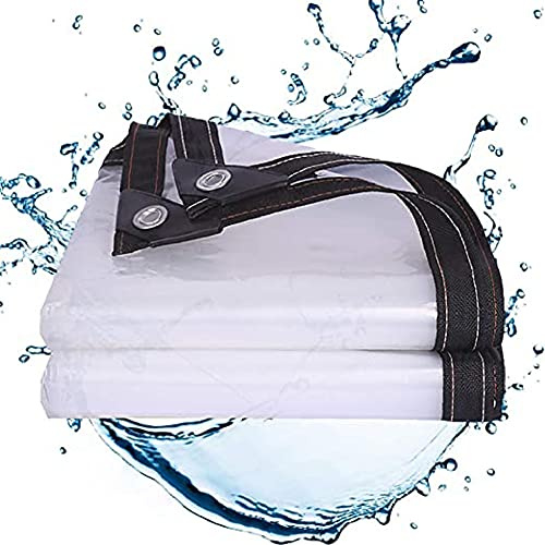 ZHANGQINGXIU Transparent Thickening Rainproof Plastic Cloth PE Tarpaulin Balcony Window Flower Insulation Cold Shed Film Greenhouse Windshield Tent for Outdoor Use, 24 Sizes