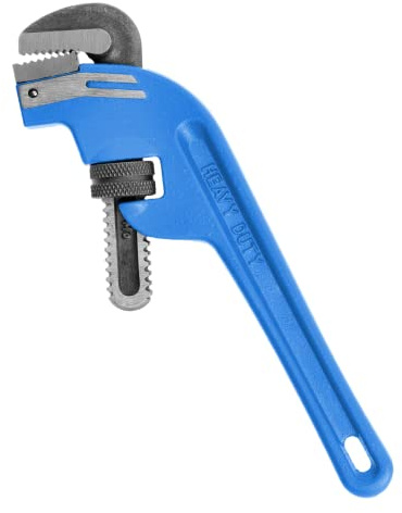 Högert Technik - Llave de tubo Stillson, curvada 350 mm, 14 pulgadas, alicates para bomba de agua para profesionales y bricolaje, reparación de tuberías de alcantarillado o calefacción