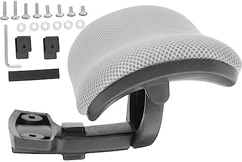 MAGICLULU 1 Set Poggiatesta Regolabile Per Sedia Da Ufficio, Cuscino Per Testa E Collo, Facile Da Montare, Supporto Ergonomico, Regolabili, Per Casa E Ufficio, Argento Grigio (Cornic