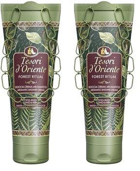 Tesori d’Oriente Doccia Crema, Fragranza Forest Ritual Ninfea Bianca e Legno di Hinoki, Formato da 250ml (2 Unità)