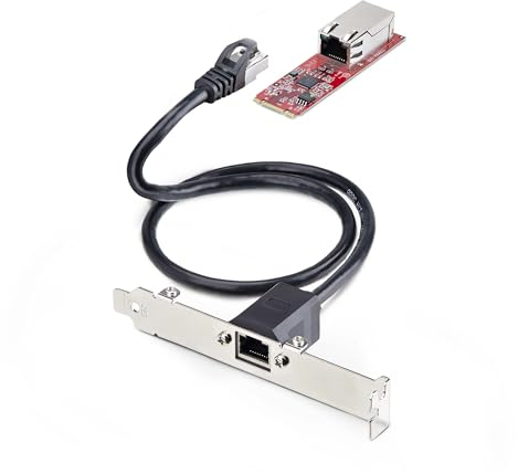 StarTech.com Tarjeta de Red Ethernet PCIe M.2 de 1 Puerto NBASE-T 2,5G - Intel I225-V - Tarjeta LAN SFF de Ordenador