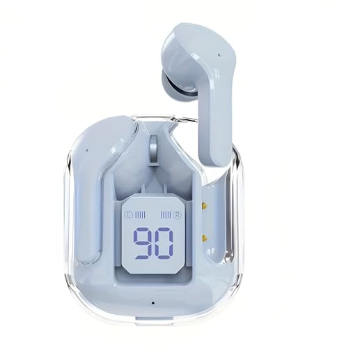 Shooze Bluetooth 5.4 trådlösa hörlurar med ENC brusreducering, LED-skärm, HiFi Stereoljud, 4 HD-mikrofoner, In-Ear Sport, 20H batteri, kompatibel med iPhone och Android