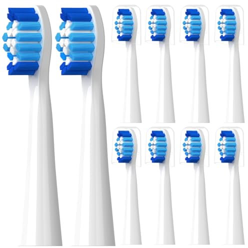 10 Stück Aufsteckbürsten kompatibel mit Oral B Pulsonic Elektrischen Zahnbürste, Aufsteckzahnbürsten Zahnbürste Aufsätze, SR-Weiß