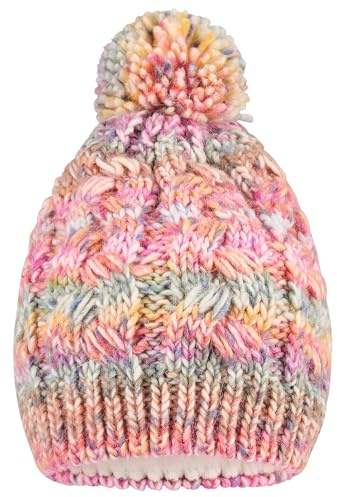 Sterntaler Mädchen Bommelmütze Farbmix Beanie-Mütze, beerenrosa, 53