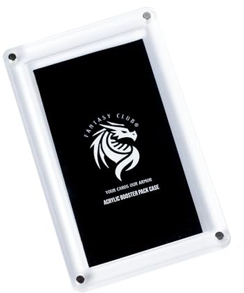 FANTASY CLUB | Akryllåda för Boosters – Kompakt design med 4 starka magneter och UV-skydd 99+ % | Bevara dina packs near mint